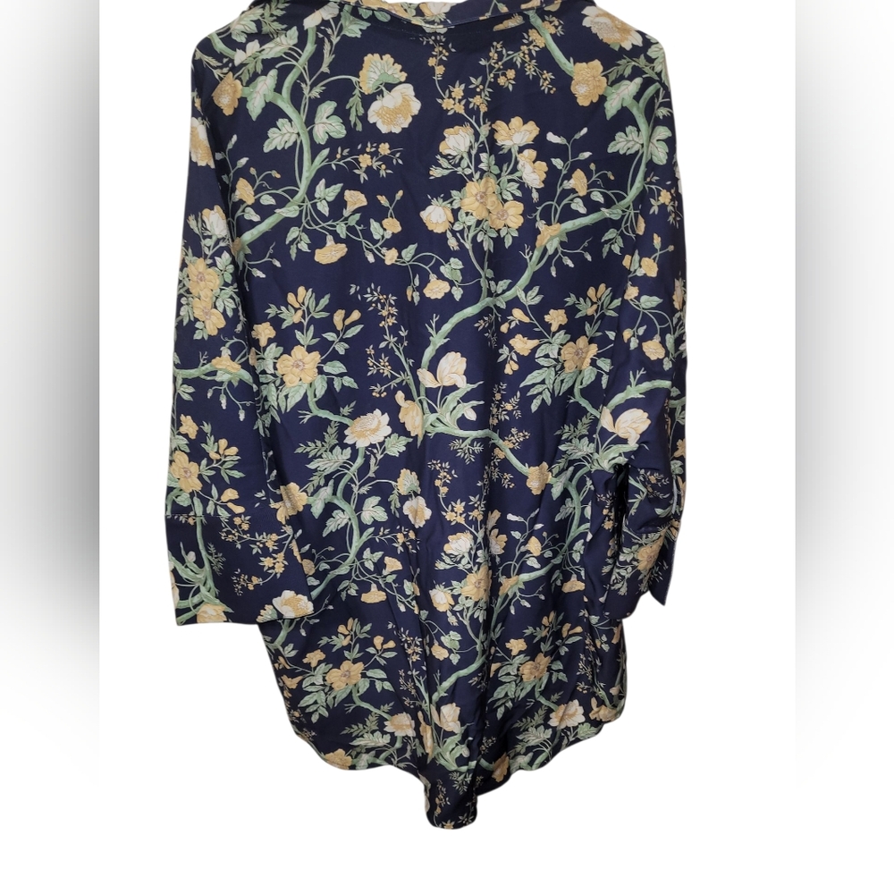 Tuckernuck Willow Blue Flora Tunic Top XL - Picture 3 of 5